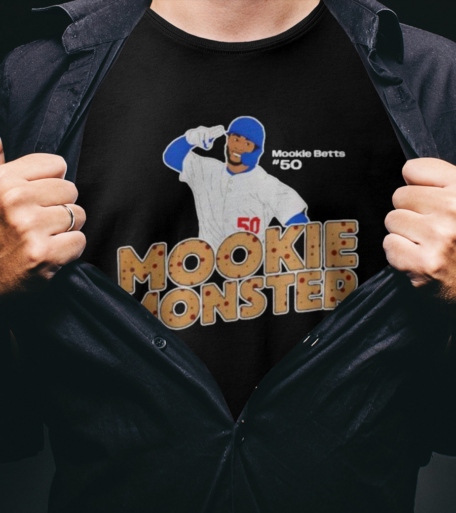 Los Angeles Dodgers Mookie Betts Mookie Monster #50 2025 World Series Champions T-Shirt