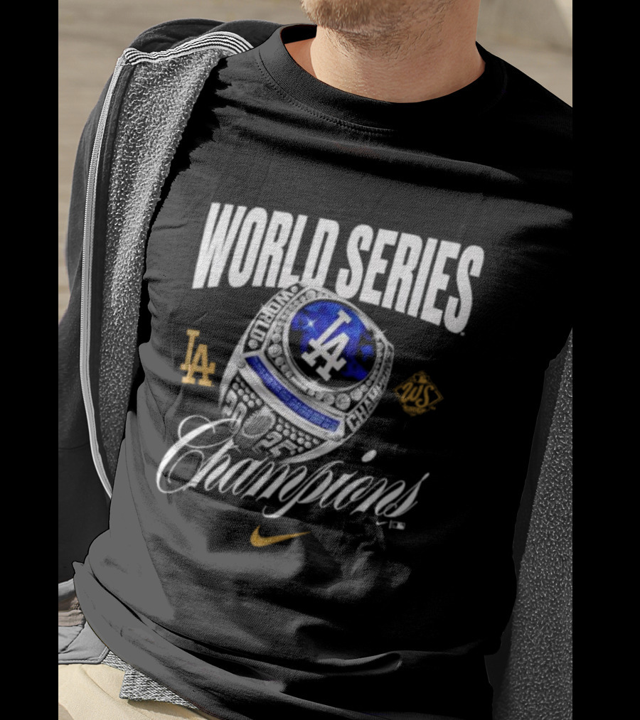 Los Angeles Dodgers Nike World Series Champions Ring 2025 T-Shirt