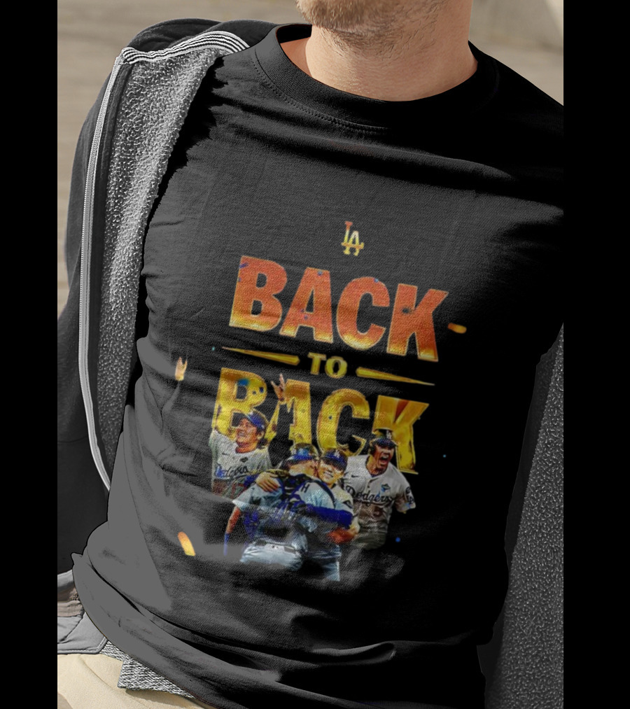 Los Angeles Dodgers Back To Back Champions Celebration 2025 T-Shirt