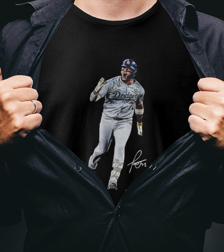 Miguel Rojas Los Angeles Dodgers MLB World Series 2025 Signature T-Shirt