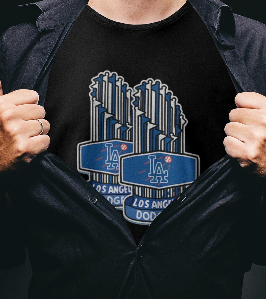 Los Angeles Dodgers MLB World Series Champions Trophy 2025 T-Shirt
