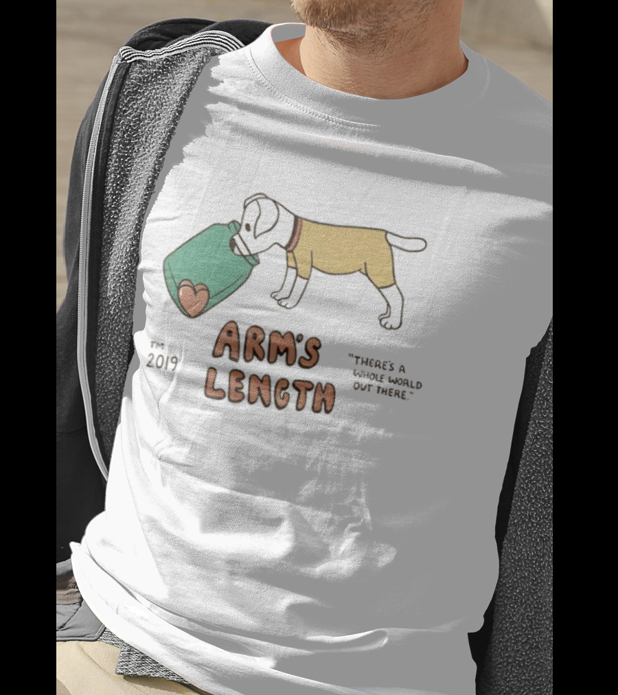 Arm's Length "There's A Whole World Out There" Dog Carrying Heart 2025 Tour T-Shirt
