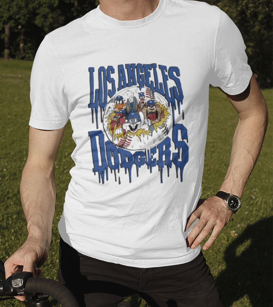 Los Angeles Dodgers Looney Tunes Dripping Vintage Style T-Shirt