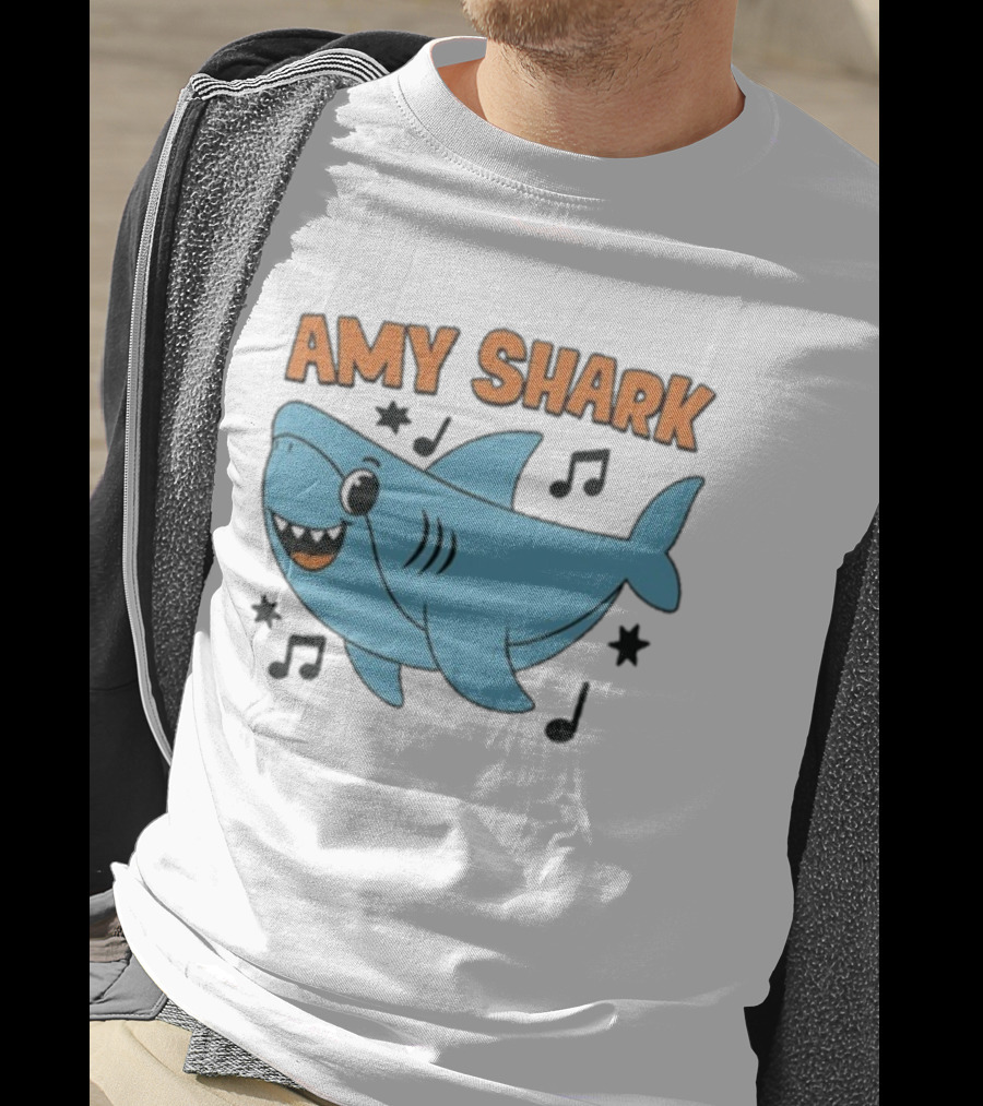Amy Shark Cartoon Music Notes Tour 2025 T-Shirt
