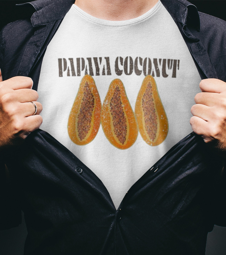 Papaya Coconut Three Halved Papayas T-Shirt