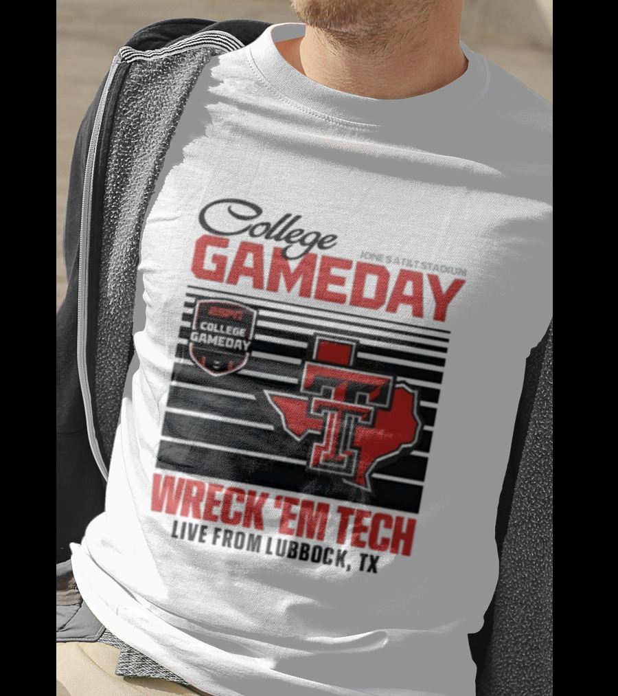 Texas Tech Gameday Wreck 'Em Jones AT&T Stadium ESPN College 2025 T-Shirt