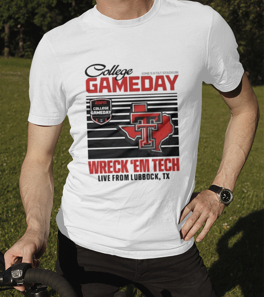 Texas Tech Gameday Wreck 'Em Jones AT&T Stadium ESPN College 2025 T-Shirt