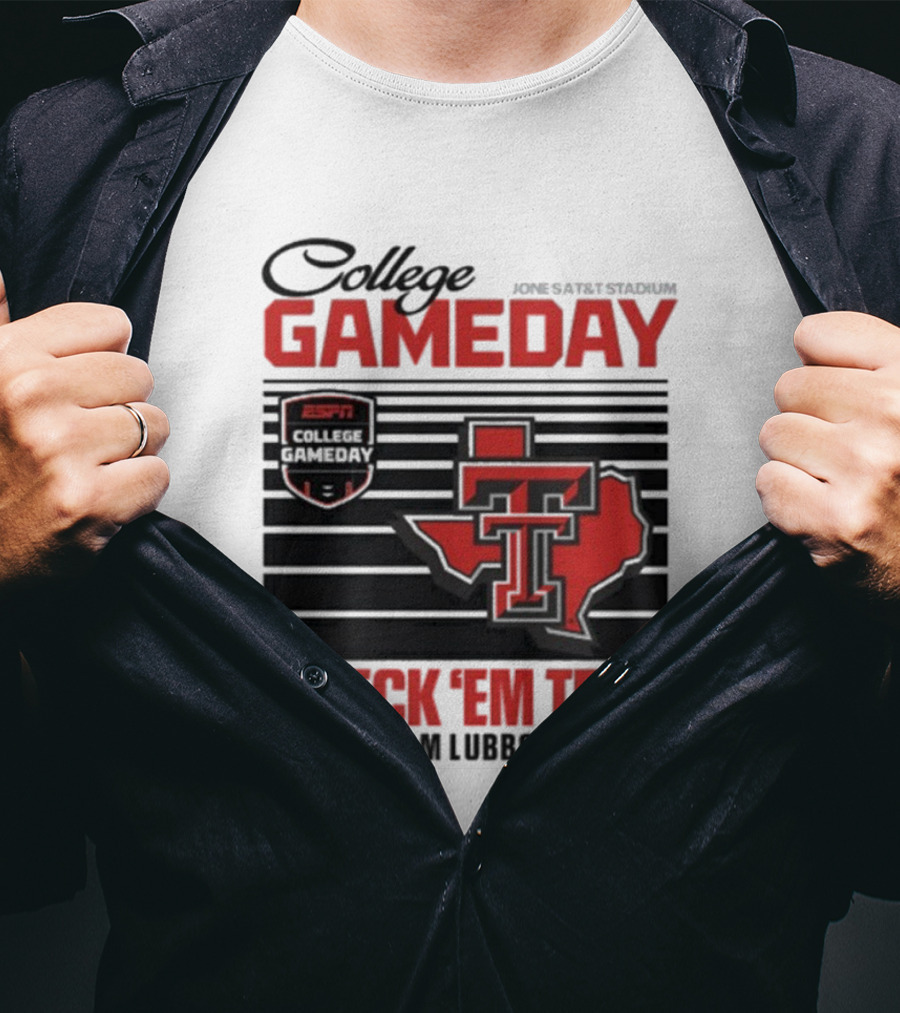 Texas Tech Gameday Wreck 'Em Jones AT&T Stadium ESPN College 2025 T-Shirt