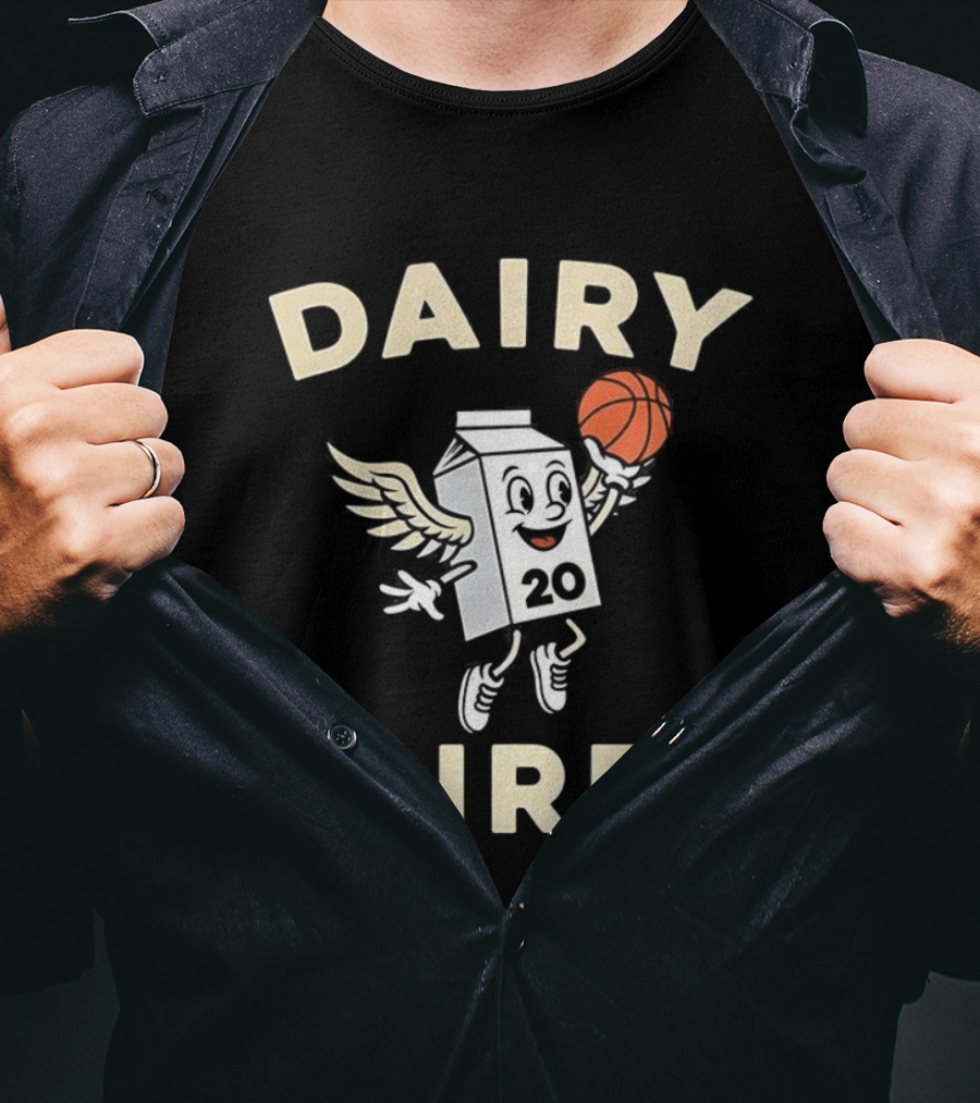 Milwaukee Bucks Dairy Bird Basketball AJ Green Dairyland 20 T-Shirt