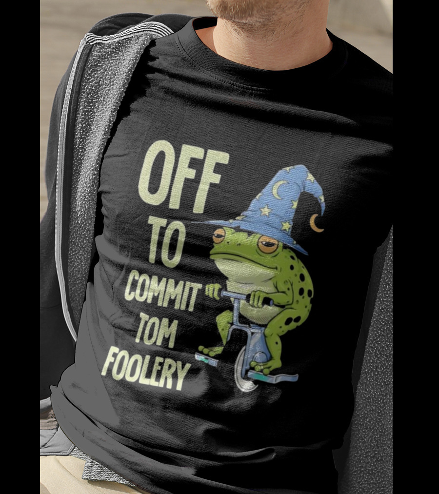 Frog Wizard On Unicycle Off To Commit Tom Foolery Lupin Hat T-Shirt