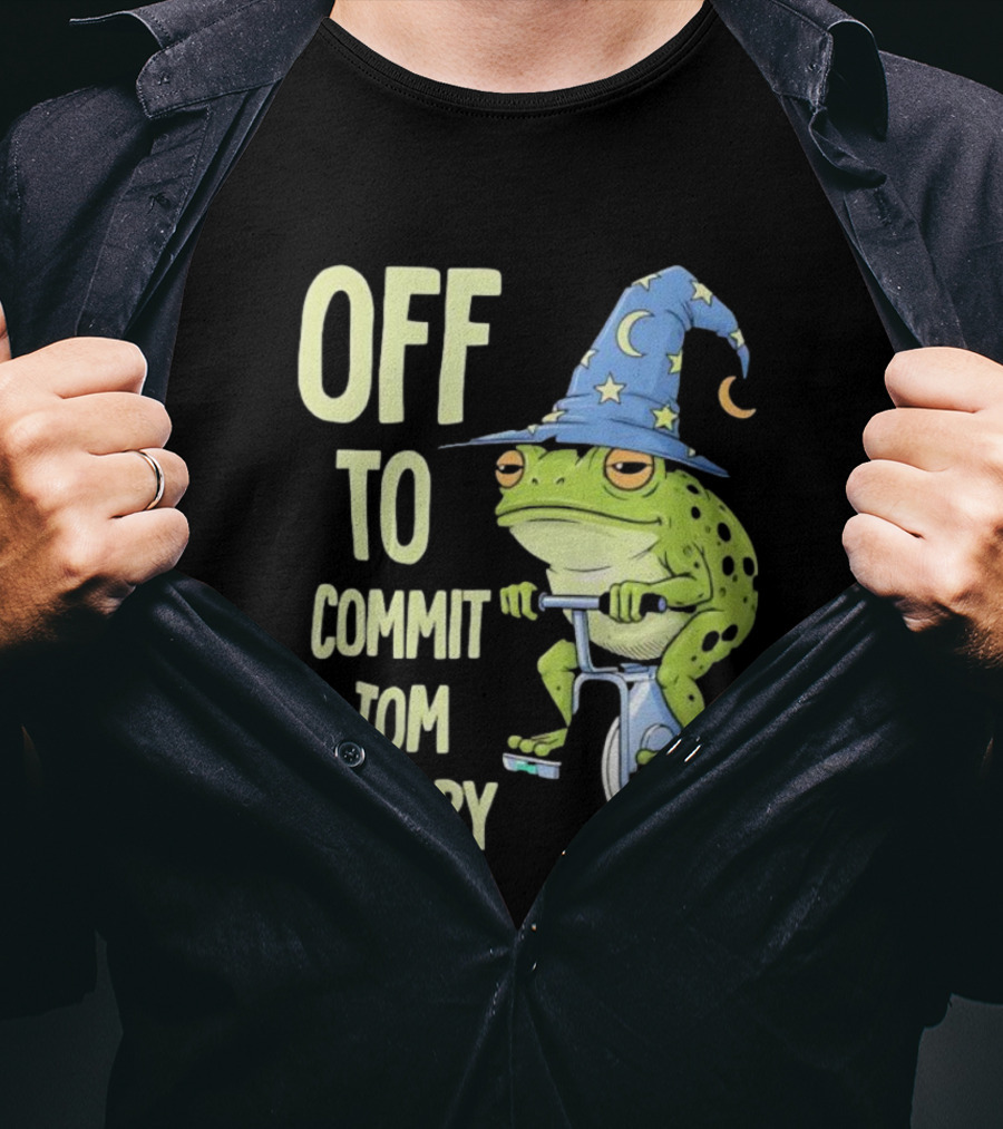 Frog Wizard On Unicycle Off To Commit Tom Foolery Lupin Hat T-Shirt