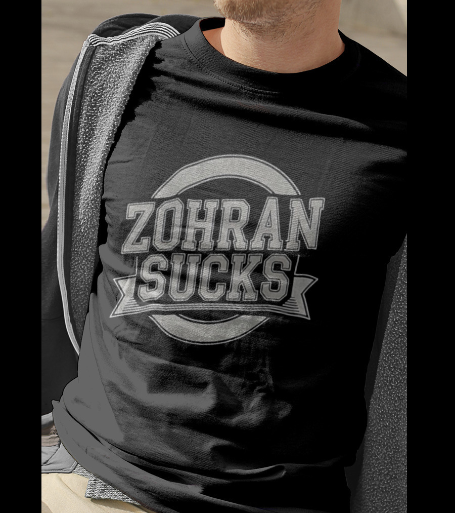 Zohran Sucks Funny Anti-Zohran Bold Retro Style T-Shirt