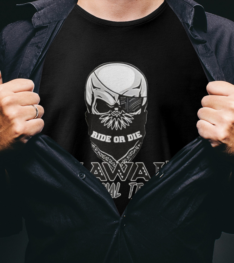 Hawaii Special Teams Ride Or Die Skull Bandana T-Shirt