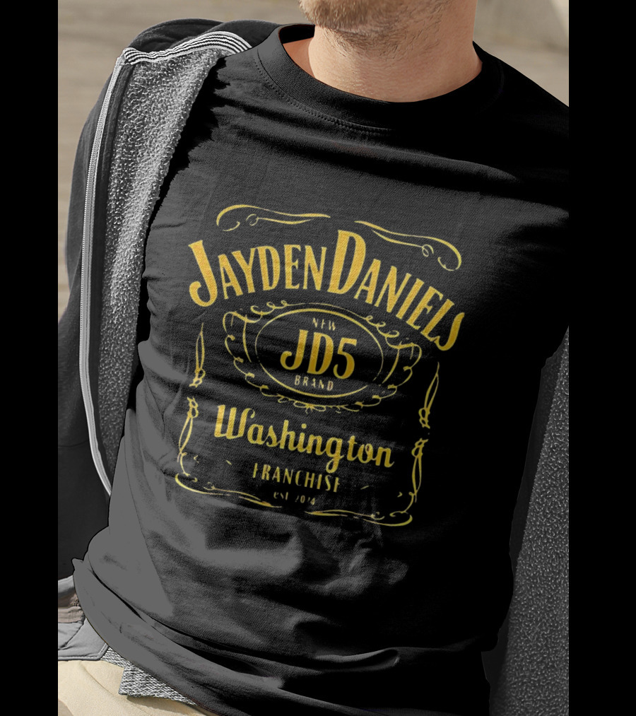Jayden Daniels JD5 Brand Washington Franchise Est. 2024 T-Shirt