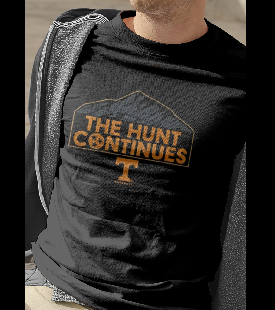Tennessee Volunteers Baseball The Hunt Continues Mountain Orange T-Shirt