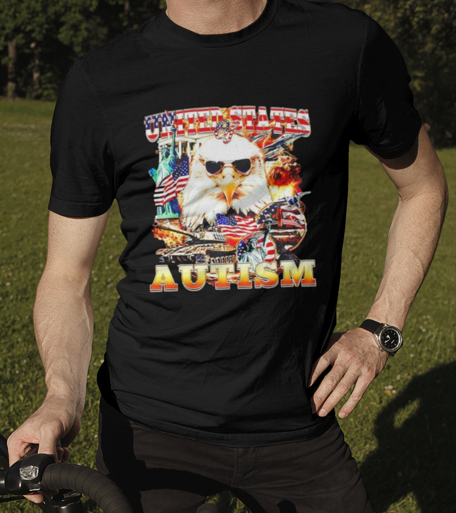 United States Of Autism Eagle American Icons T-Shirt