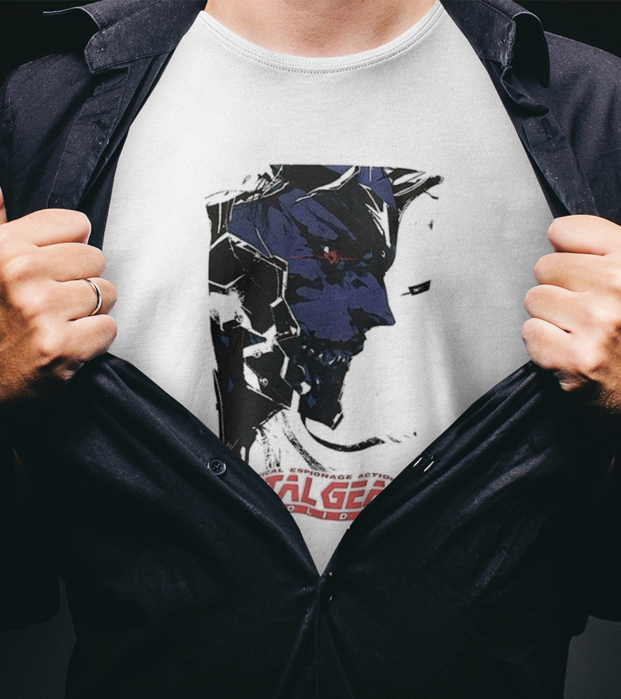 Metal Gear Solid Tactical Espionage Action Iconic Snake Illustration T-Shirt