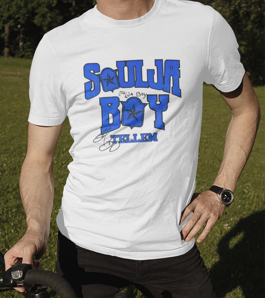 Soulja Boy Tellem Blue Star Signature Halloween Vintage T-Shirt