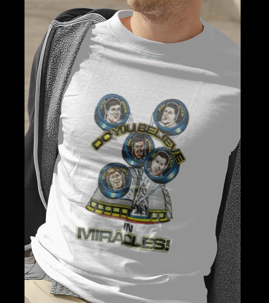 Pittsburgh Penguins NHL Vintage Do You Believe In Miracles Players Faces T-Shirt