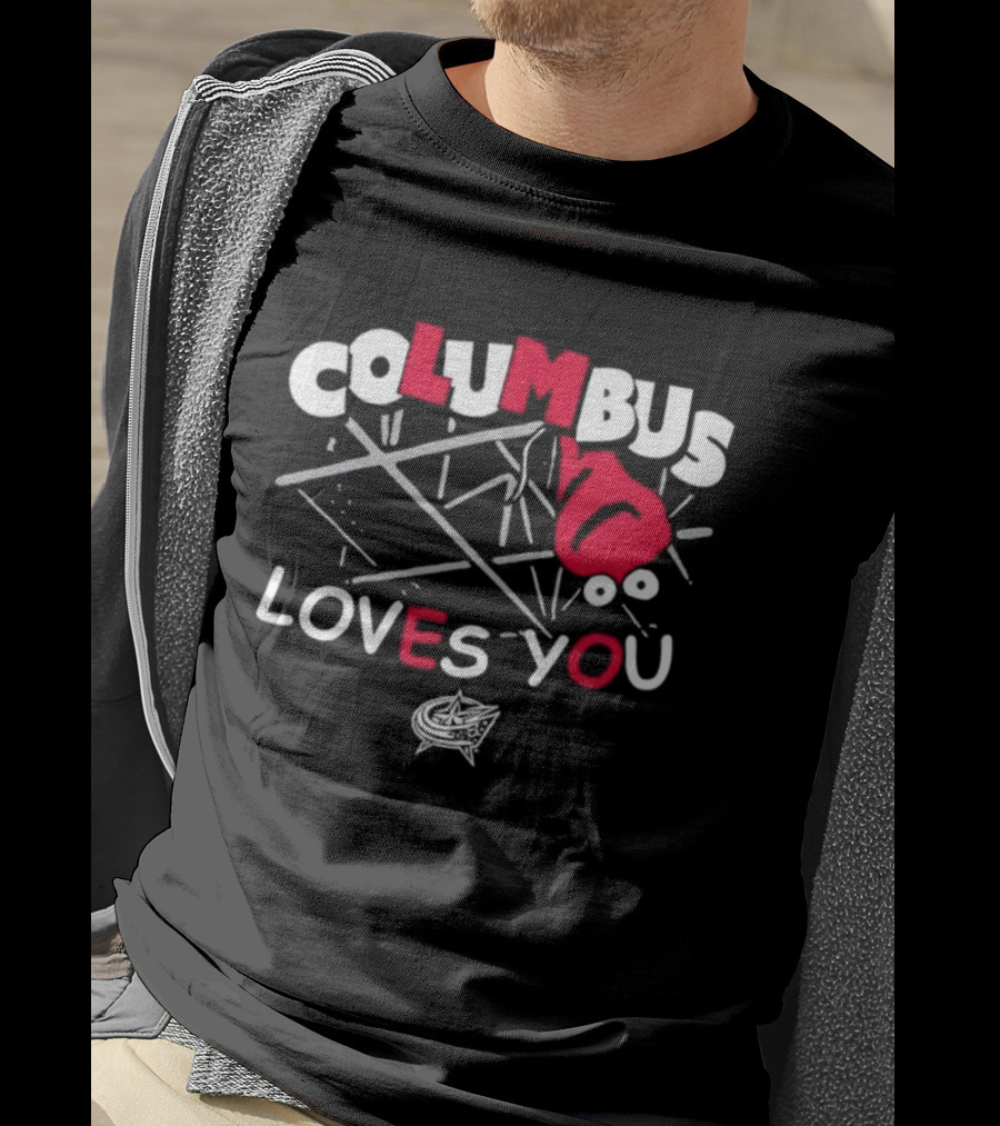 Columbus Loves You Santa Hat Christmas Style T-Shirt