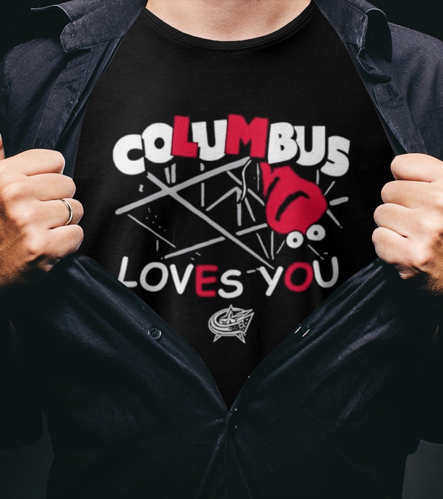 Columbus Loves You Santa Hat Christmas Style T-Shirt