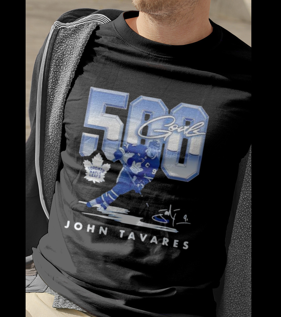 John Tavares Toronto Maple Leafs 500 Goals Milestone Celebration T-Shirt