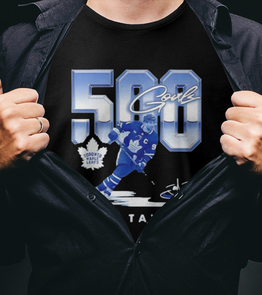 John Tavares Toronto Maple Leafs 500 Goals Milestone Celebration T-Shirt