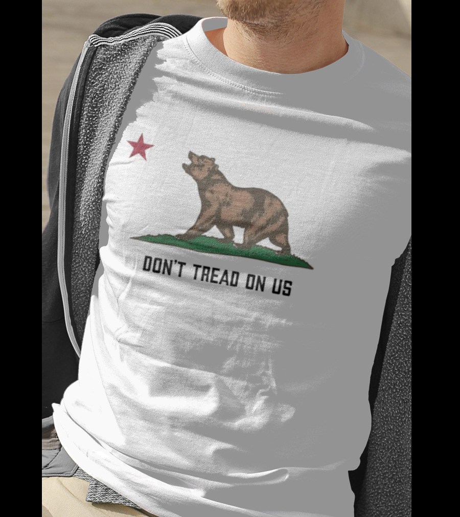 California Bear Flag Don’t Tread On Us Red Star T-Shirt
