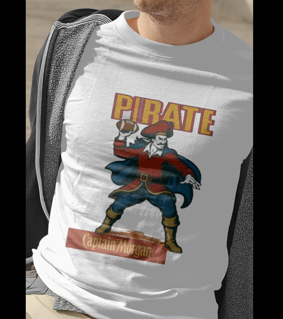 Captain Morgan Pirate Football Throwback T-Shirt