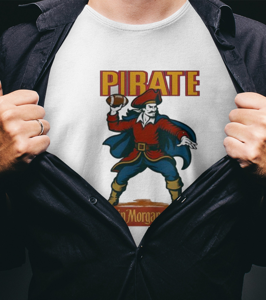 Captain Morgan Pirate Football Throwback T-Shirt