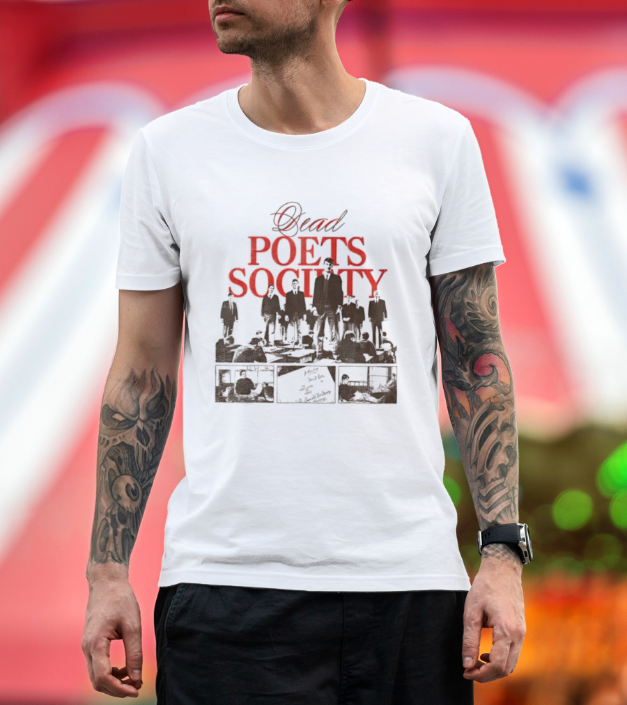 Dead Poets Society 1989 Film Iconic Group Silhouette T-Shirt