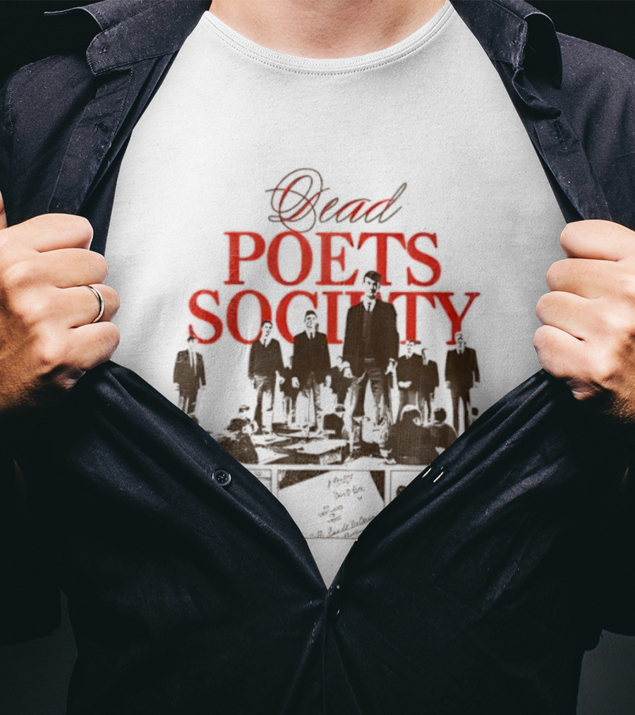 Dead Poets Society 1989 Film Iconic Group Silhouette T-Shirt