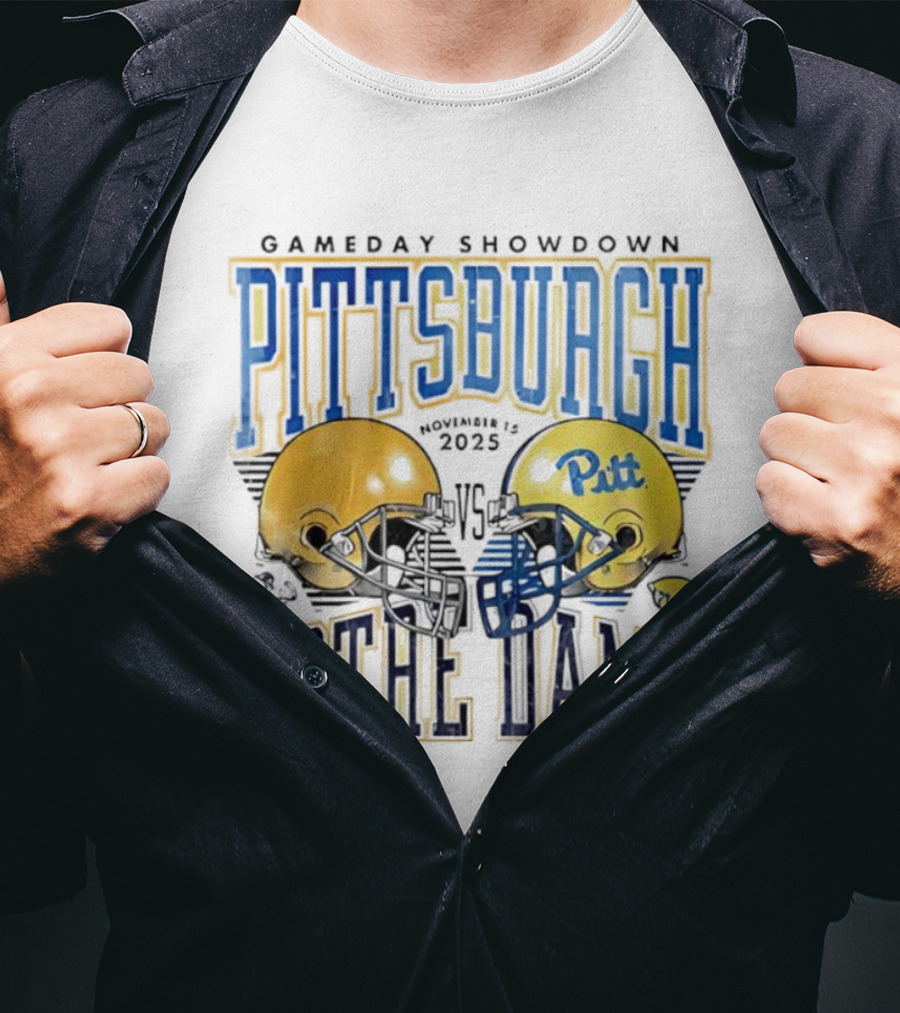 Gameday Showdown Pitt Panthers Football Vs Notre Dame Fighting Irish November 15th 2025 T-Shirt