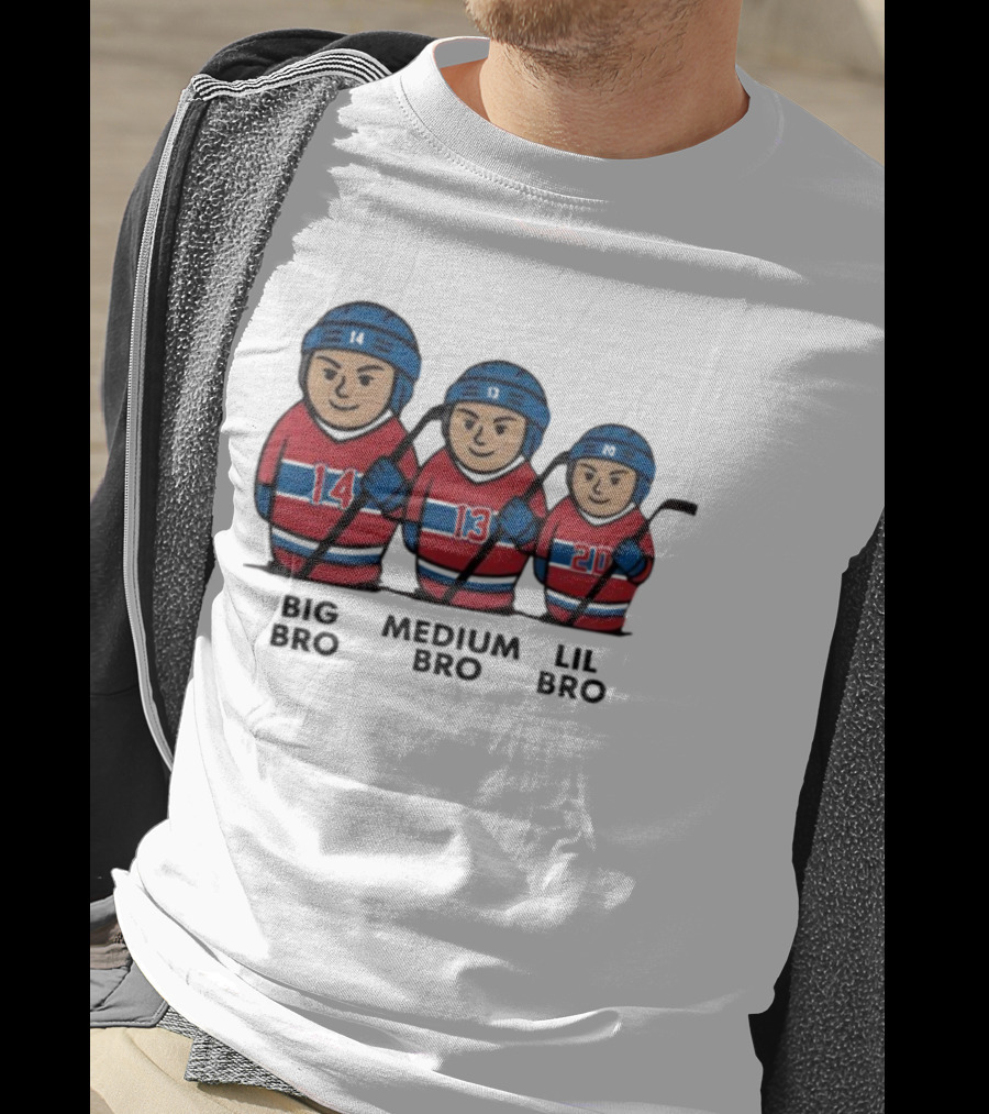 Montreal Hockey Big Medium Lil Bro 14 13 20 T-Shirt