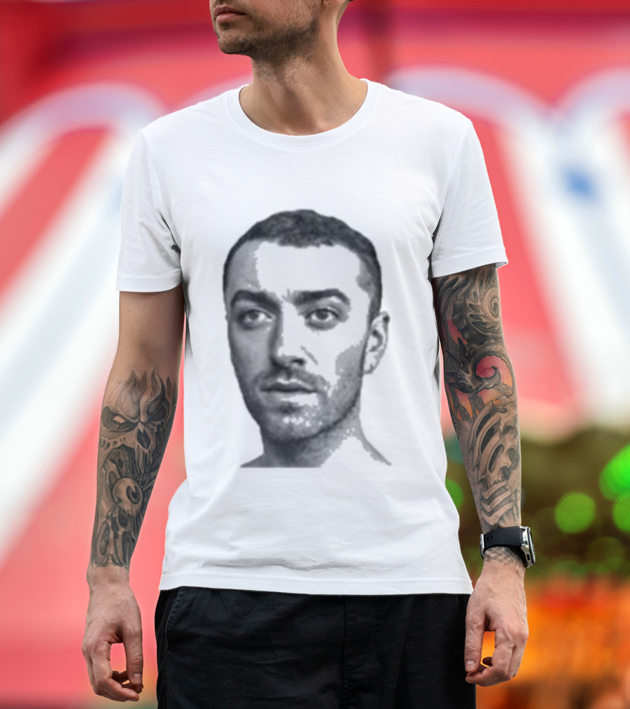 Sam Smith The Thrill Of It All Monochrome Portrait T-Shirt