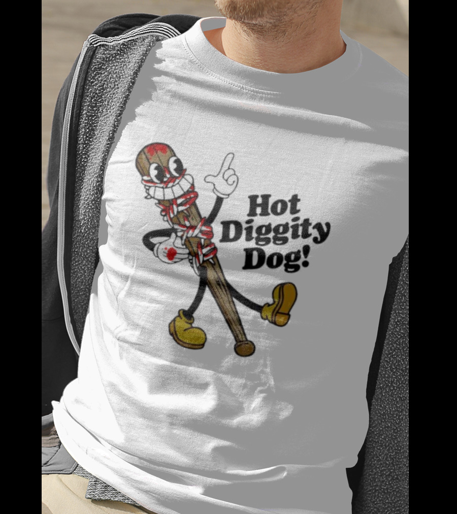 The Walking Dead 15th Anniversary Hot Diggity Dog Bat Character T-Shirt