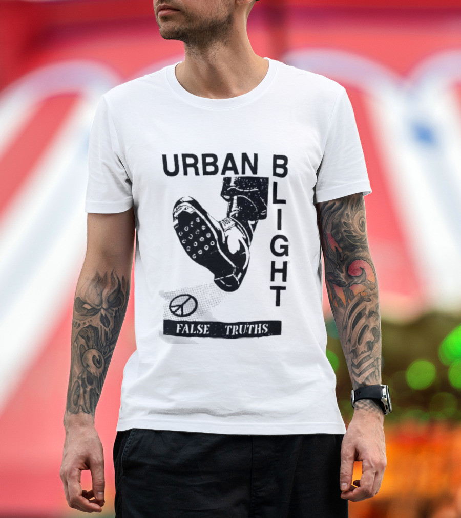 Urban Blight Boot False Truths Stars Sneaker Kick T-Shirt