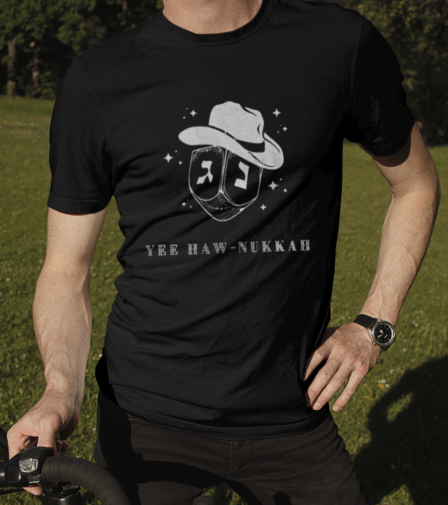 Yee Haw-Nukkah Cowboy Dreidel Festival Of Lights Hanukkah Holiday T-Shirt