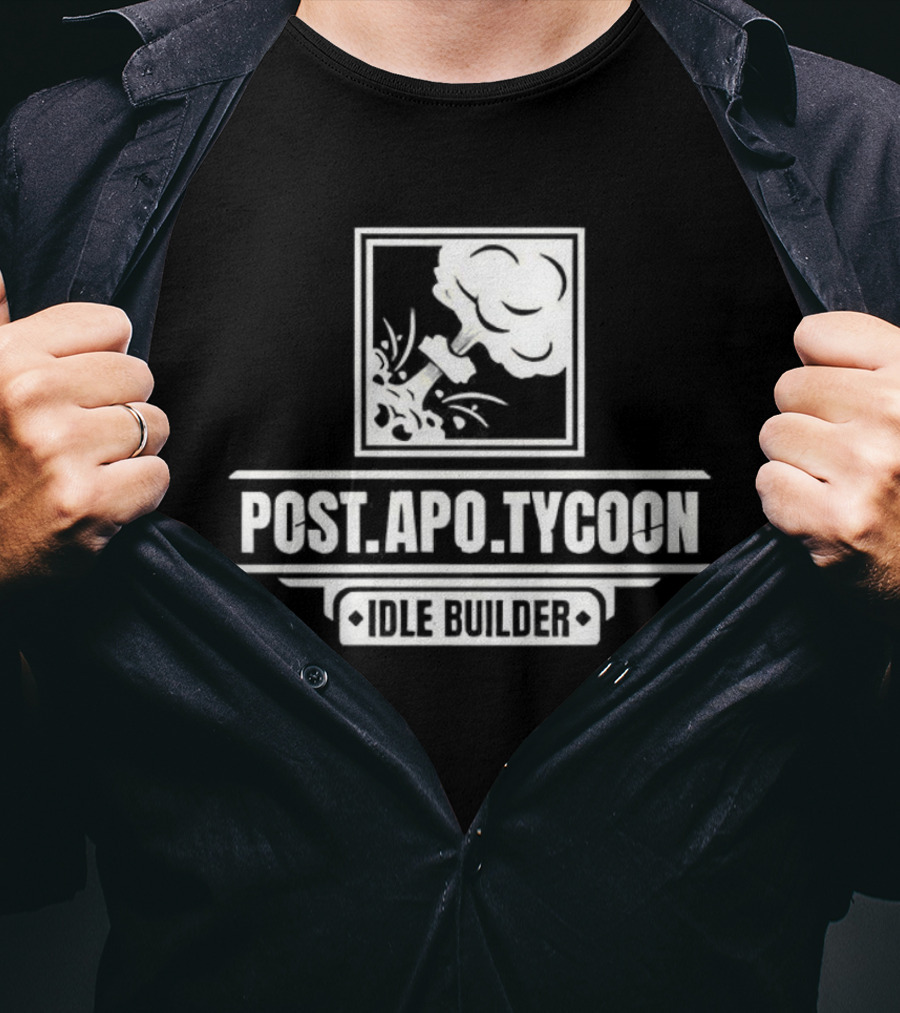 Post Apo Tycoon Idle Builder Gaming Vintage Retro Style T-Shirt