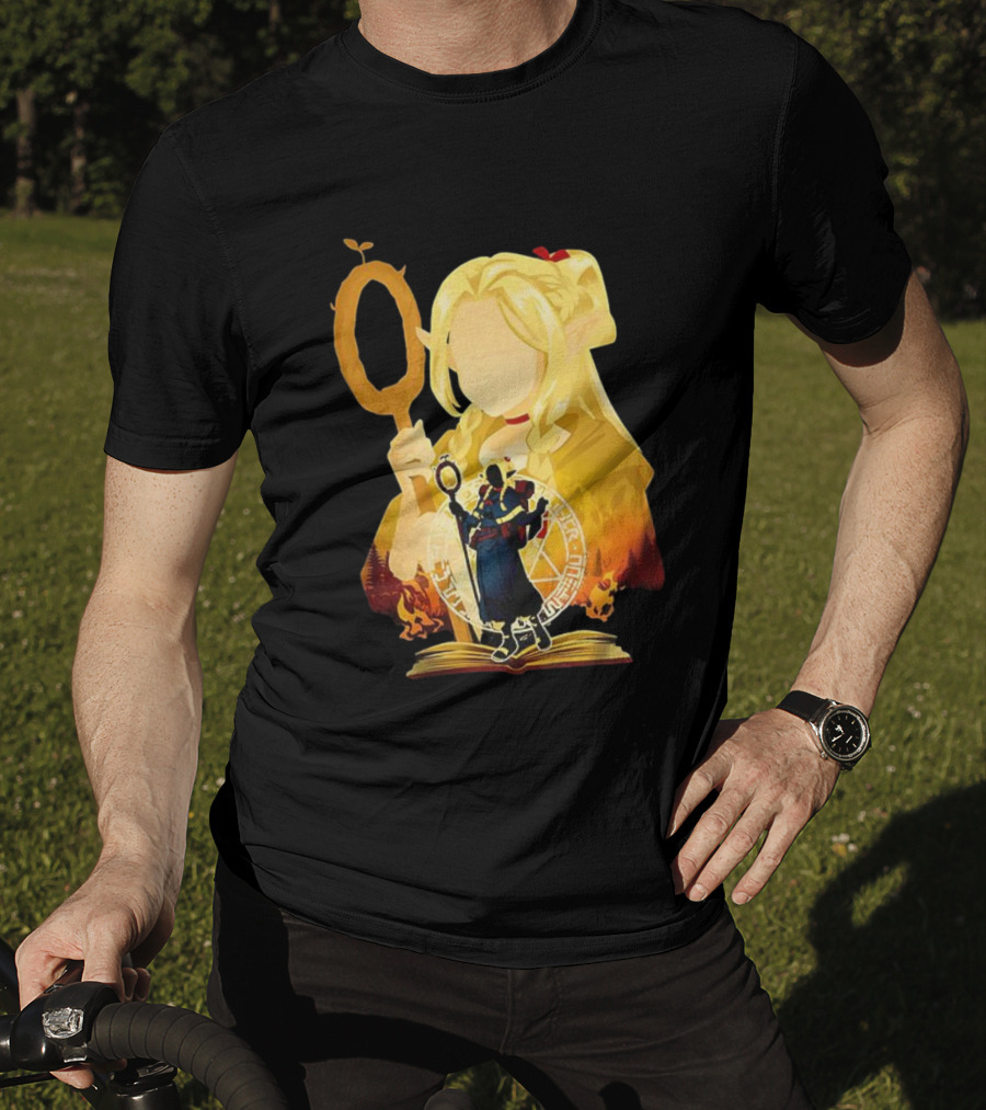 Marcille Donato Delicious In Dungeon Anime Arcane Revival Character With Magic Staff T-Shirt