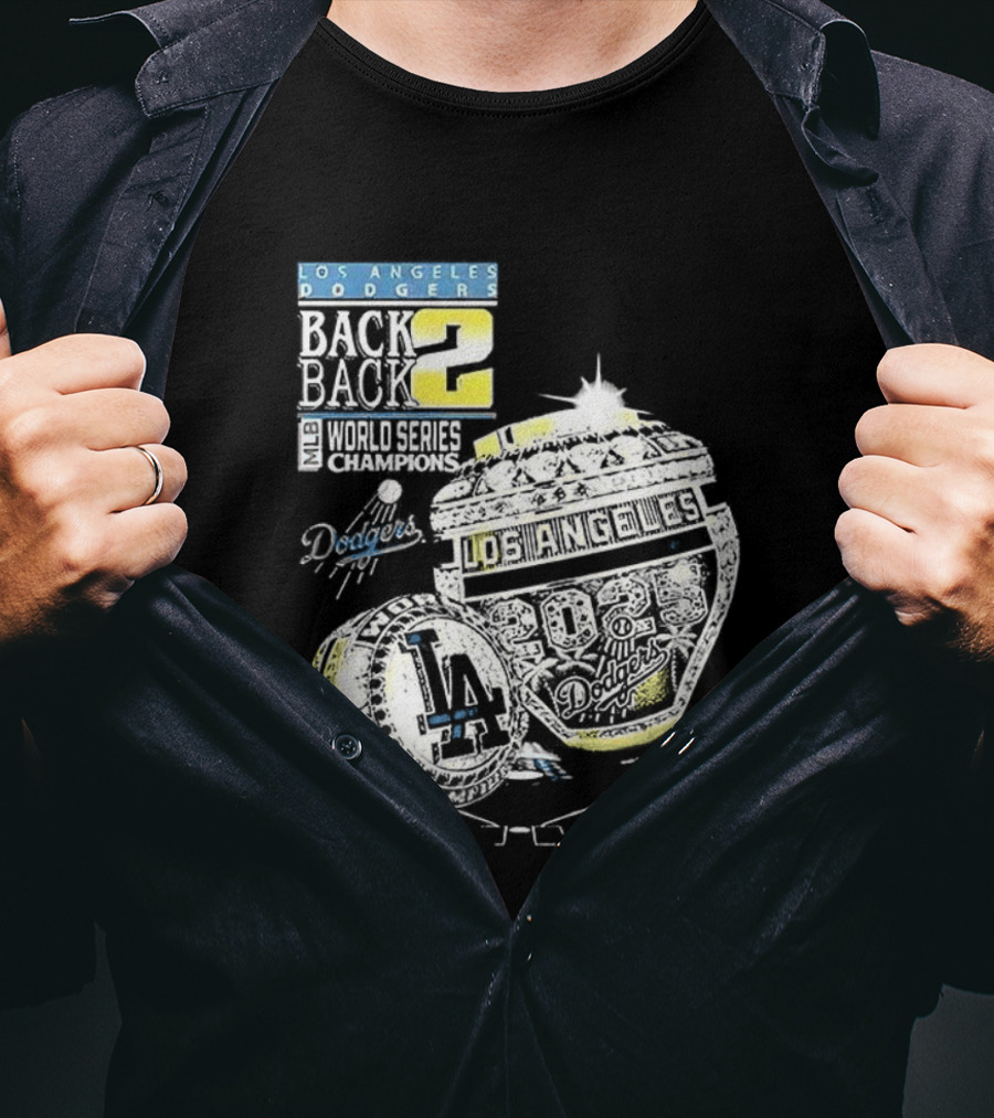 Los Angeles Dodgers Back To Back World Series 2025 Champions Diamond Ring Dodgers Championship T-Shirt