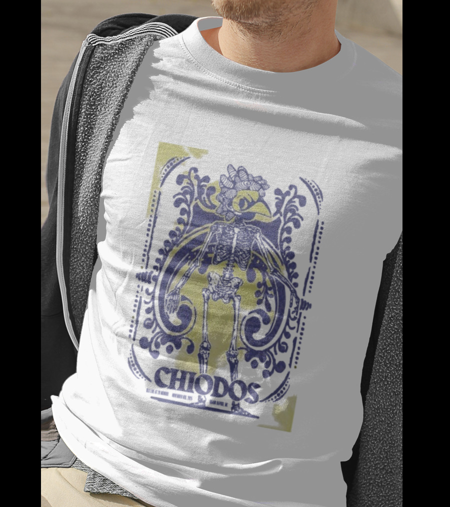 Chiodos Grand Rapids MI 11 6 2025 Skeleton Bird Design T-Shirt