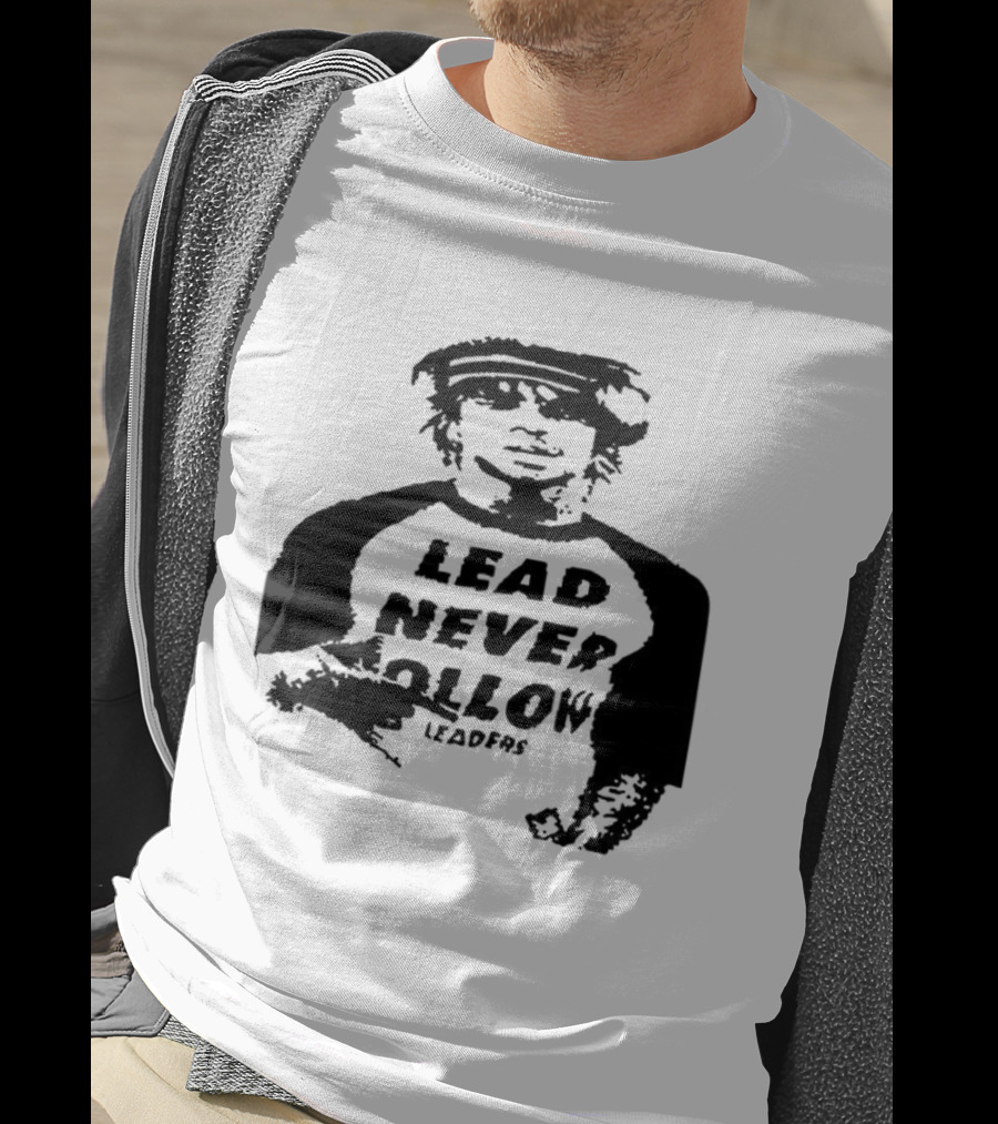 Lead Never Follow Leaders Graphic Illustration Tee T-Shirt