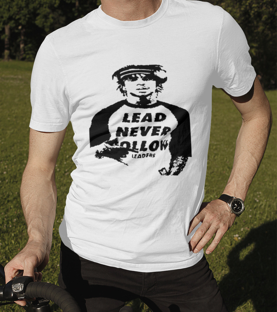 Lead Never Follow Leaders Graphic Illustration Tee T-Shirt