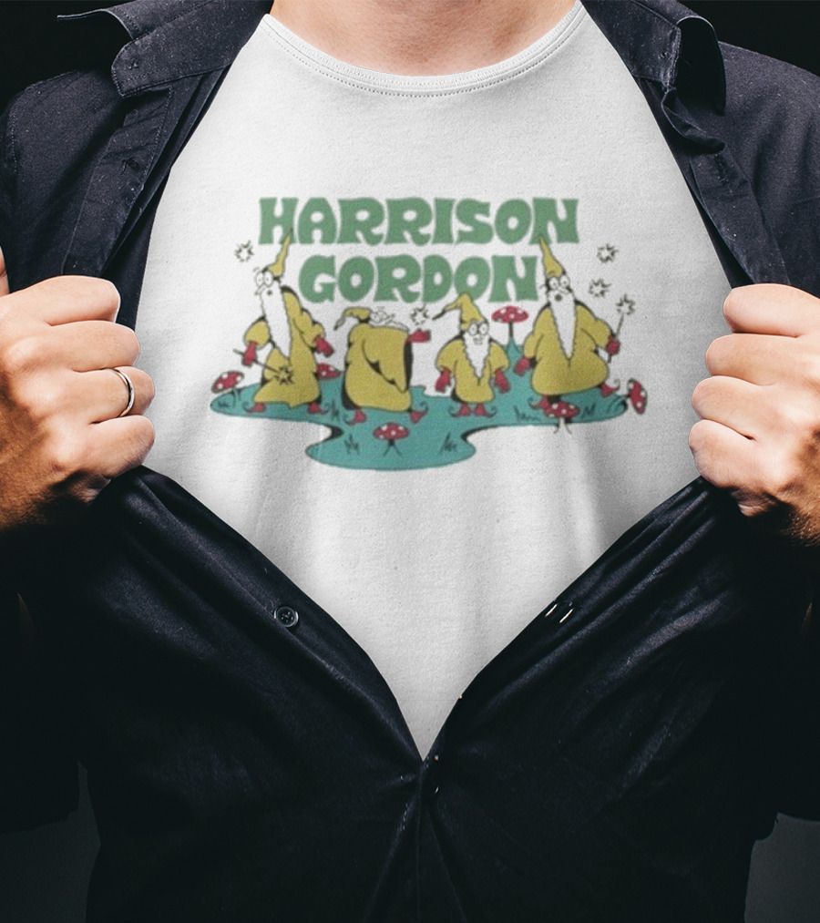 Harrison Gordon Wizard Figures With Star Wands And Mushrooms T-Shirt