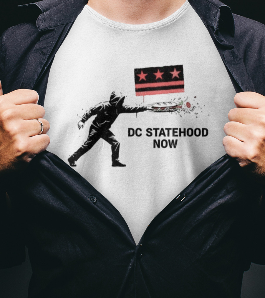 DC Statehood Now Red Stars And Stripes Protest T-Shirt