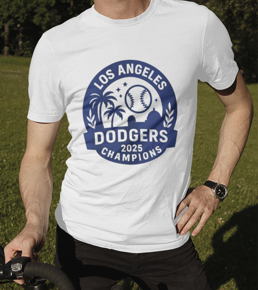 Los Angeles Dodgers 2025 Champions MLB Baseball Palme Stars Vintage Style T-Shirt