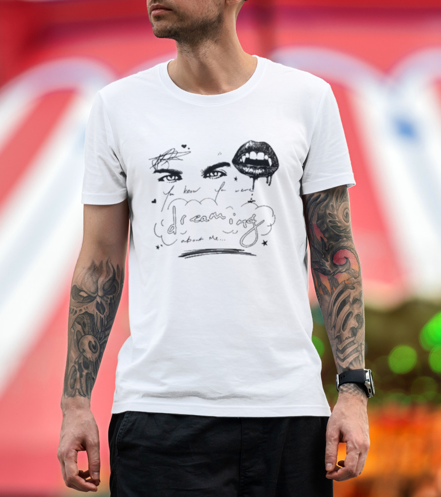 Ian Somerhalder Dreaming Romantic Eyes And Lips T-Shirt