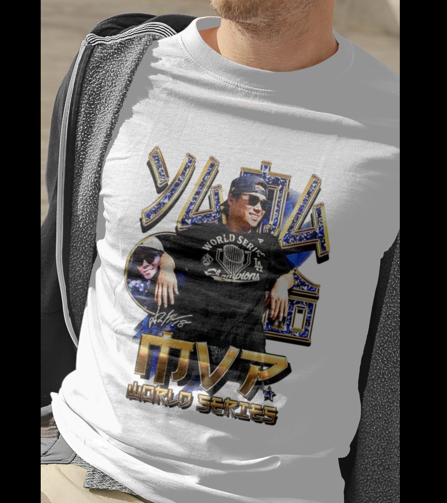 Yamamoto LA Dodgers World Series MVP 2025 Champions Signature T-Shirt