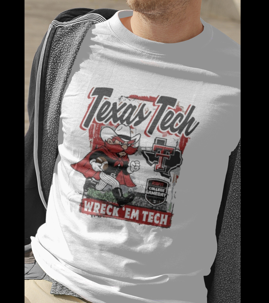 Texas Tech Red Raiders Wreck ‘Em Tech Gameday Mascot ESPN College T-Shirt